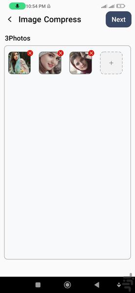 کاهش حجم عکس - Image screenshot of android app