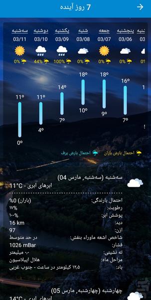 آب و هوای پیشرفته و دقیق🌧️ - Image screenshot of android app