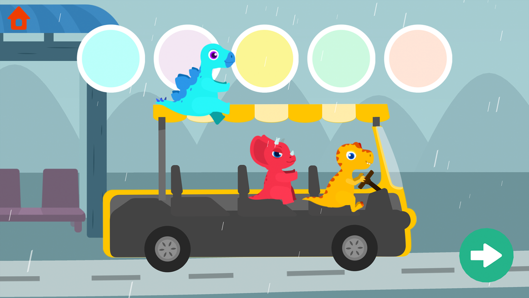 Dinosaur Bus Games for kids - Gameplay image of android game