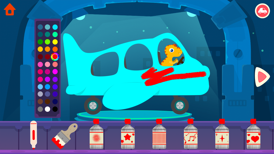 Dinosaur Bus Games for kids - Gameplay image of android game