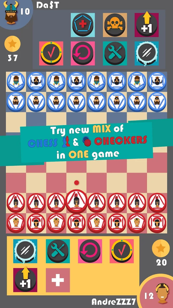 Chess & Checkers mix puzzles - Gameplay image of android game