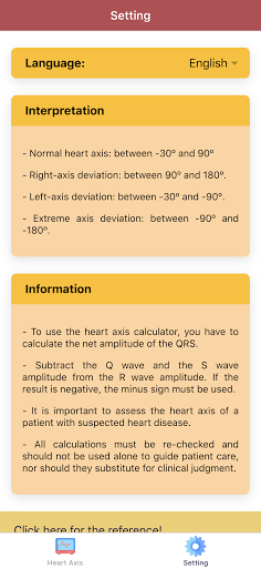 Electrocardiogram (ECG) Rhythm App: Heart Axis - Image screenshot of android app