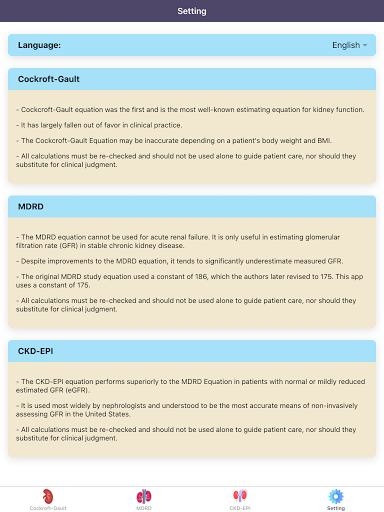 eGFR Calculators Pro - عکس برنامه موبایلی اندروید