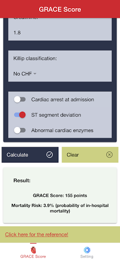 GRACE Risk Score: Heart Attack Management - عکس برنامه موبایلی اندروید