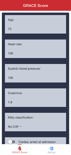 GRACE Risk Score: Heart Attack Management - عکس برنامه موبایلی اندروید