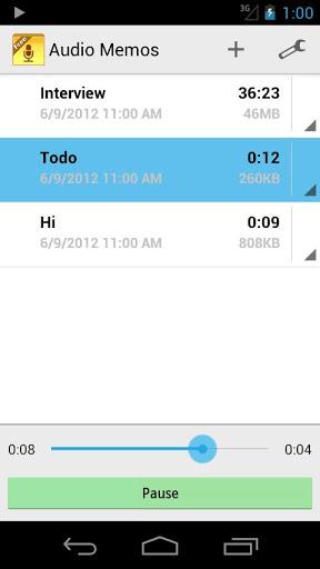 Audio Memos SE - Image screenshot of android app