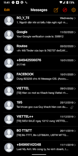 Messages - Texting OS 18 - Image screenshot of android app