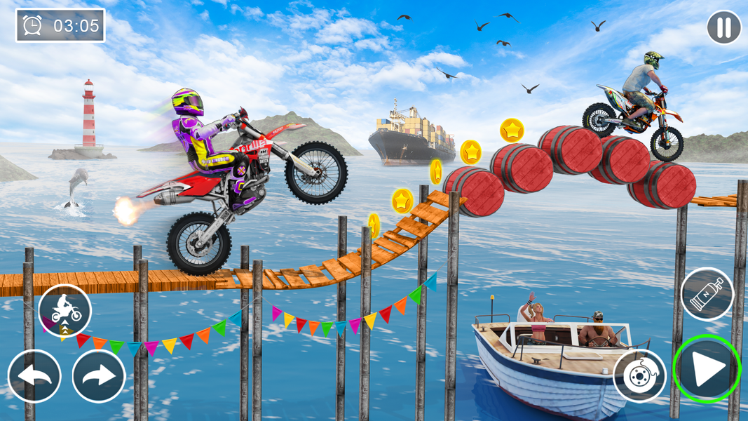 Bike Stunt Game: Dirt Bike 3D - Gameplay image of android game