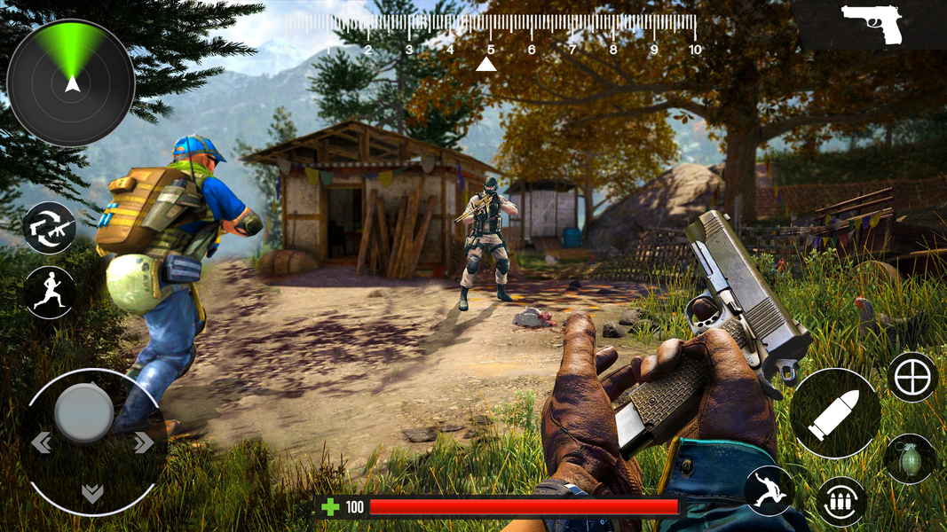 FPS Commando Games 3D Offline - Gameplay image of android game