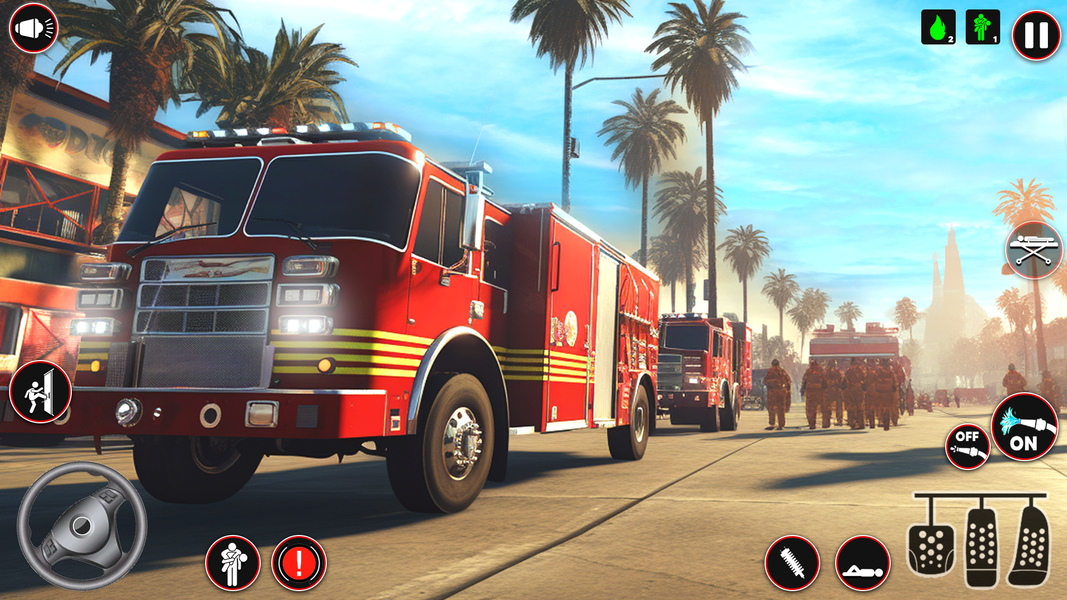 Fire Truck Sim: Truck Games - Gameplay image of android game