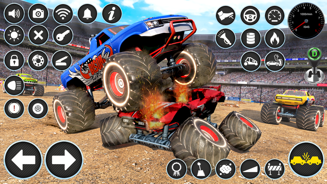 Monster Truck Derby Stunt Game - Gameplay image of android game