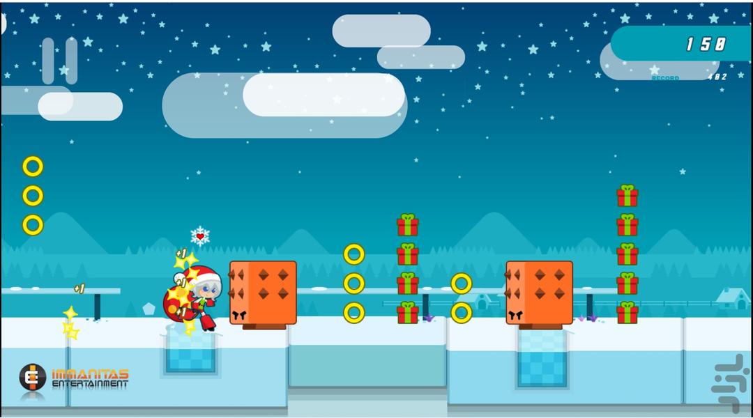 بابا نوئل در حال دویدن - Gameplay image of android game