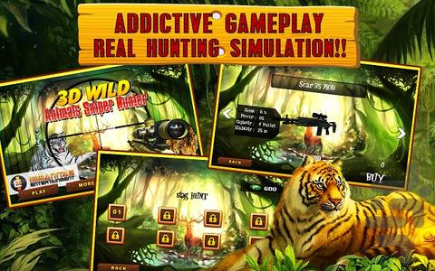 3D Wild Animals Sniper Hunter - Gameplay image of android game