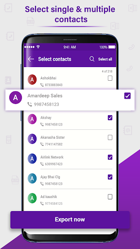 Import Export Contact Master - عکس برنامه موبایلی اندروید