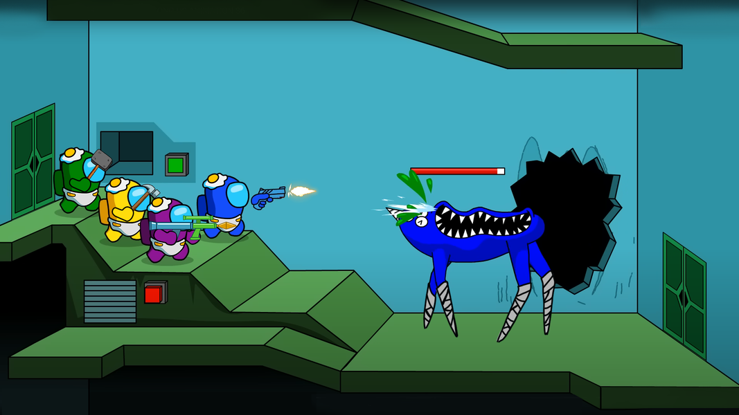 Imposter in Garten: 100 Doors - Gameplay image of android game