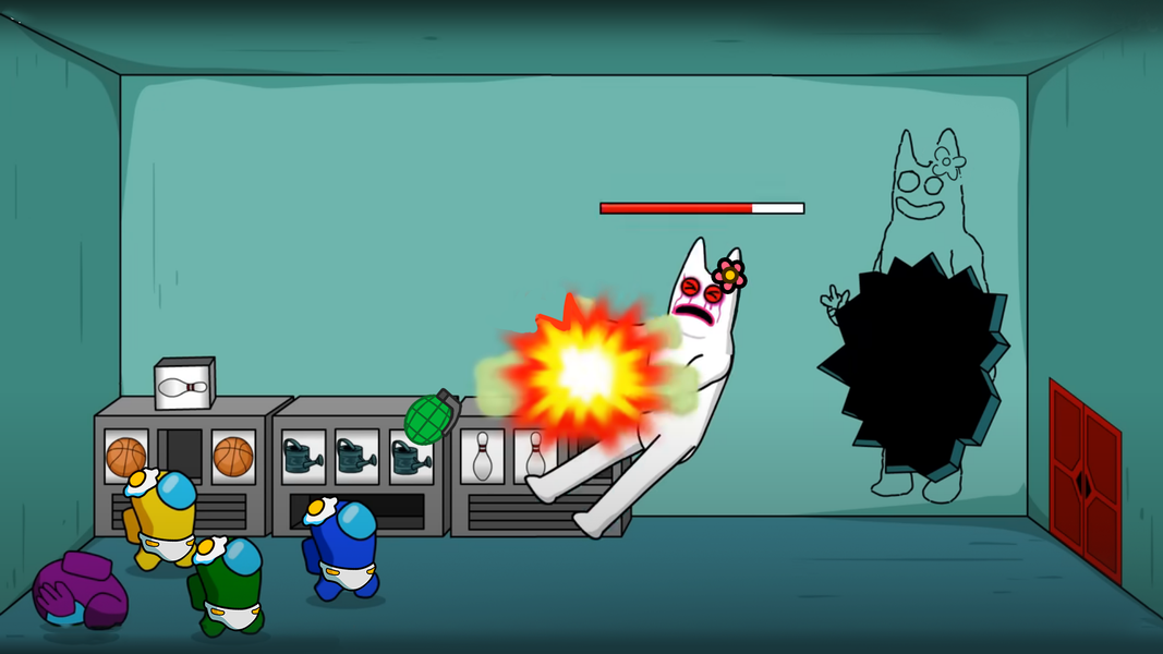 Imposter in Garten: 100 Doors - Gameplay image of android game