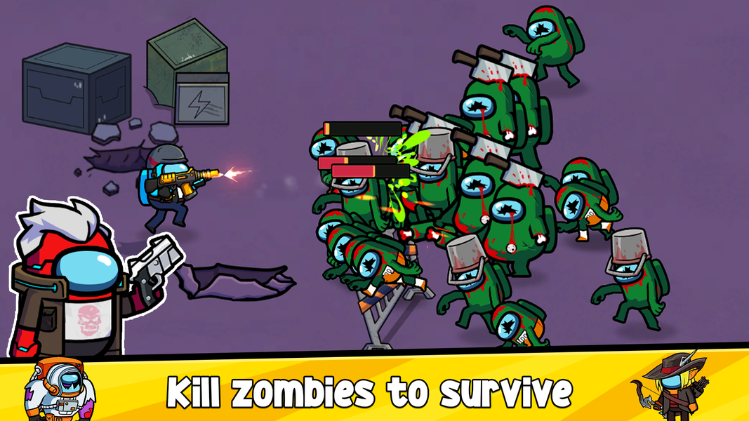 Impostors vs Zombies: Survival - Gameplay image of android game