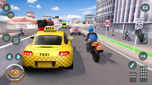 Taxi Simulator Pro Racing Game - Gameplay image of android game