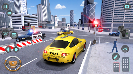 Taxi Simulator Pro Racing Game - Gameplay image of android game
