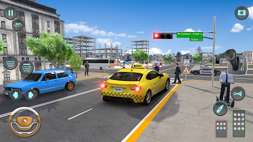 City Taxi Driving: Taxi Games - Gameplay image of android game
