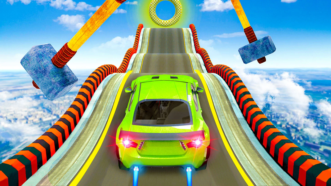 Mega Ramp Car Stunts Race Game - Gameplay image of android game