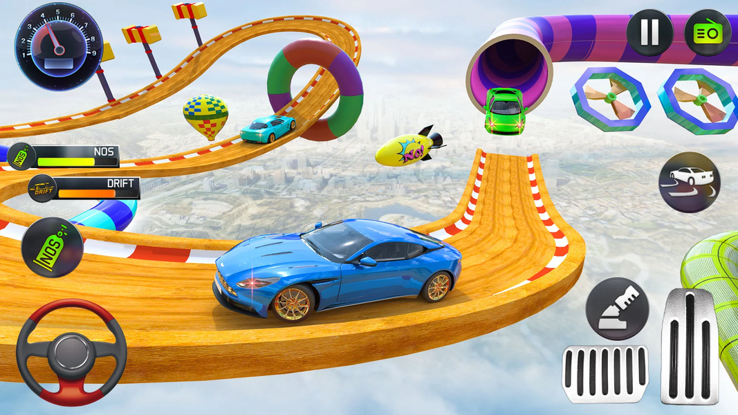 Mega Ramp Car Stunts Race Game - Gameplay image of android game