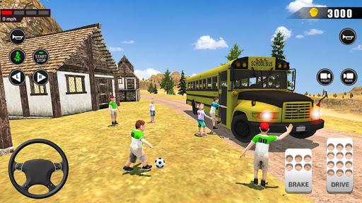 Offroad School Bus Driver Game - Gameplay image of android game