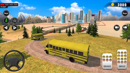 Offroad School Bus Driver Game - Gameplay image of android game