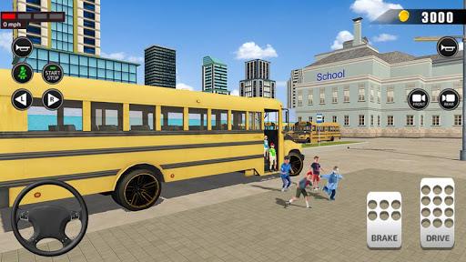 Offroad School Bus Driver Game - Gameplay image of android game