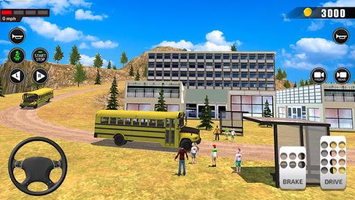 Offroad School Bus Driver Game - Gameplay image of android game