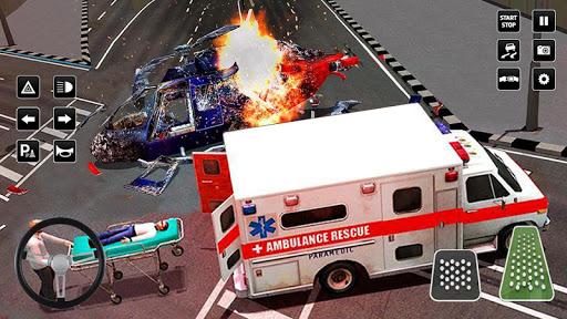 Heli Ambulance Simulator Game - Gameplay image of android game