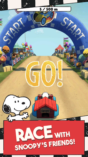 Snoopy's Soapbox Racers - Gameplay image of android game