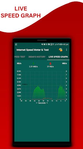 Internet Speed Meter & Speed T - عکس برنامه موبایلی اندروید