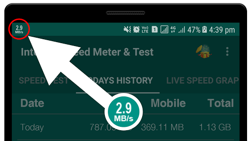 Internet Speed Meter & Speed T - Image screenshot of android app