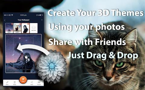 3D Wallpaper Parallax - 4D Backgrounds - Image screenshot of android app