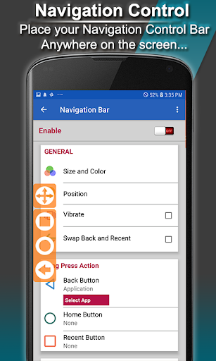 Navigation Bar - Back , Recent - عکس برنامه موبایلی اندروید