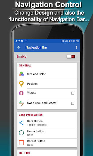 Navigation Bar - Back , Recent - عکس برنامه موبایلی اندروید