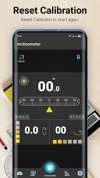 Inclinometer &  Bubble Level - عکس برنامه موبایلی اندروید