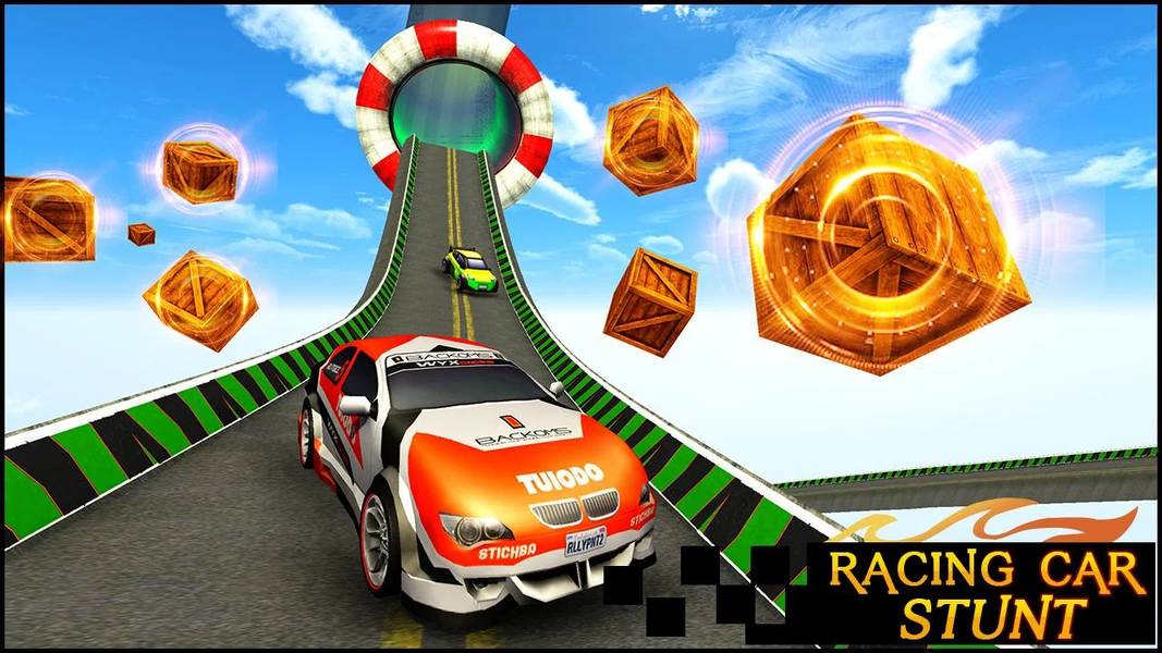 Racing Car: Mega Ramp Car Game - Gameplay image of android game