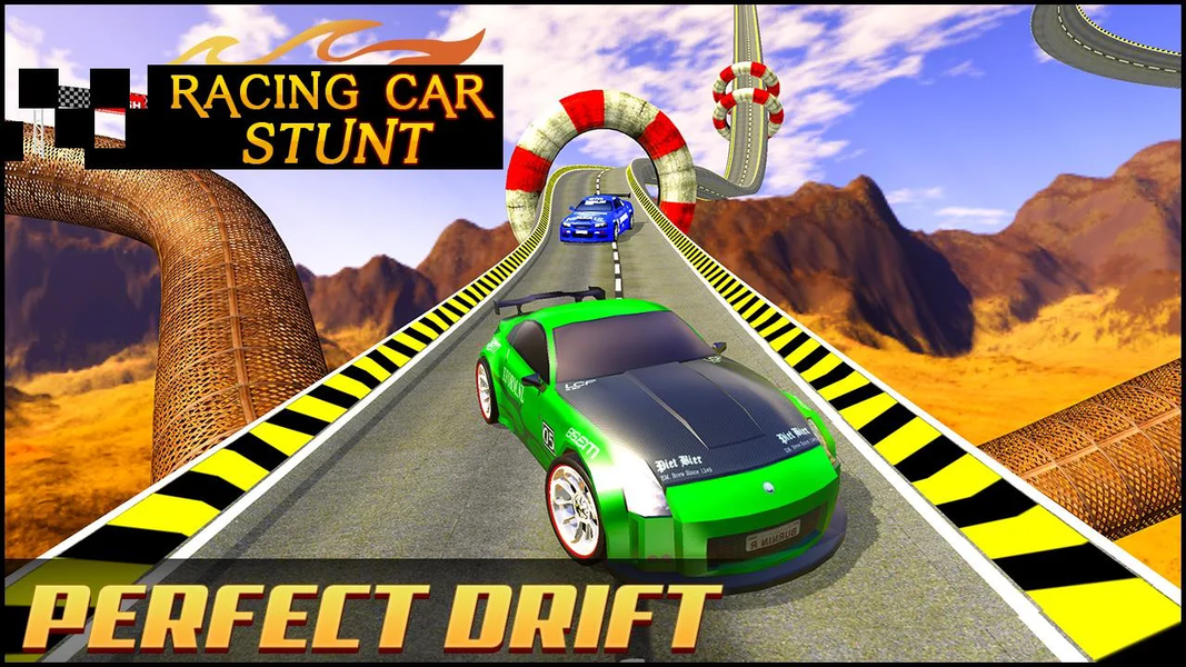 Racing Car: Mega Ramp Car Game - Gameplay image of android game