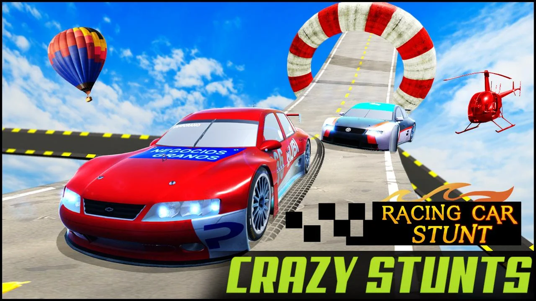 Racing Car: Mega Ramp Car Game - Gameplay image of android game