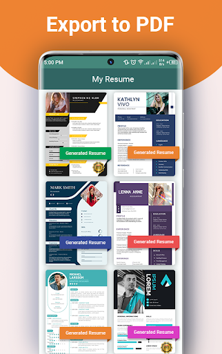 CV Maker - PDF Resume Builder - Image screenshot of android app