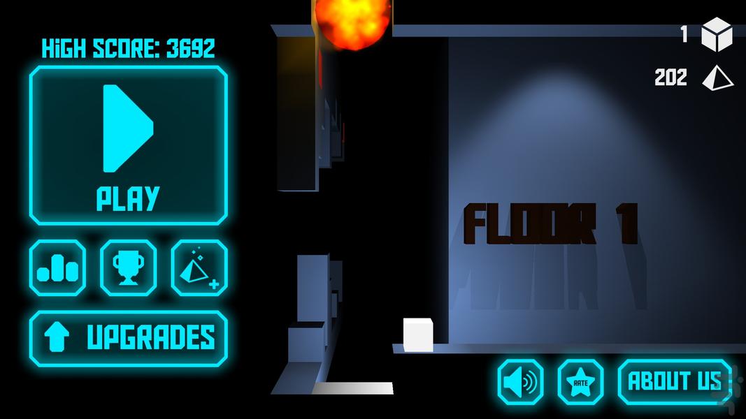 کیوب ران - ساختمان تاریک - Gameplay image of android game