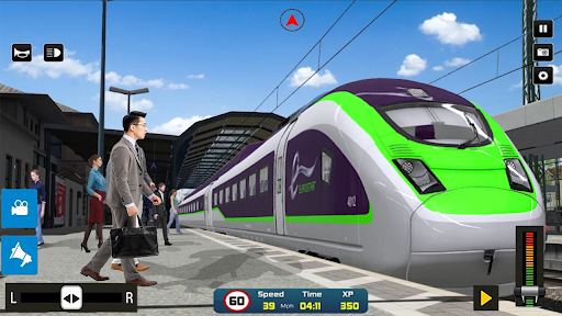 City Train Games Driver Sim 3D - Gameplay image of android game