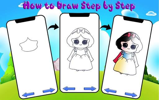 How to Draw Cute Princess - Learn Drawing - عکس برنامه موبایلی اندروید