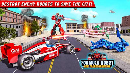 Flying Formula Car Robot Game - Image screenshot of android app
