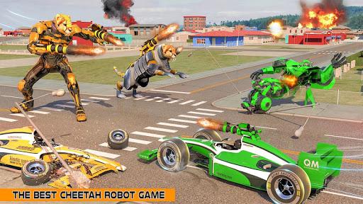 Cheetah Robot Car Transformation Formula Car Robot - Image screenshot of android app