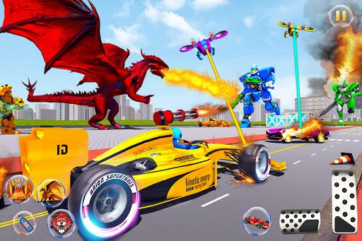 Formula Car Robot Transform - Flying Dragon Robot - عکس بازی موبایلی اندروید