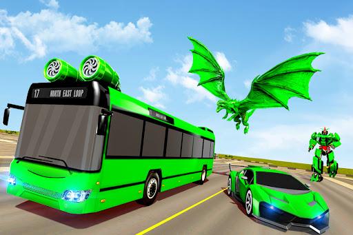 Flying Bus Robot Car Transform - عکس بازی موبایلی اندروید