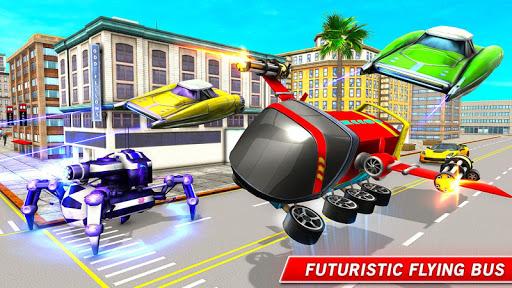 Flying Bus Transform - Bus Driving Simulator 2020 - Gameplay image of android game